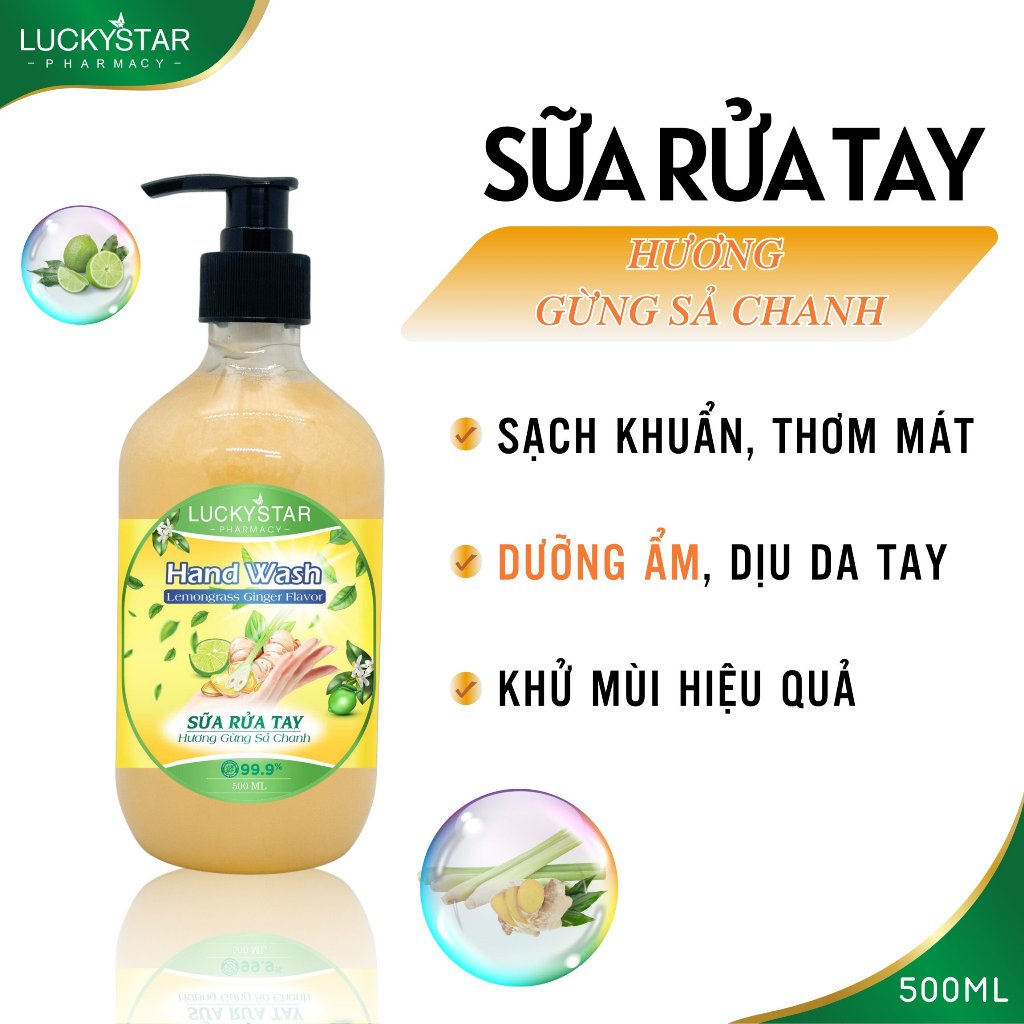 Sữa Rửa Tay Diệt Khuẩn Lucky Star - 500ml