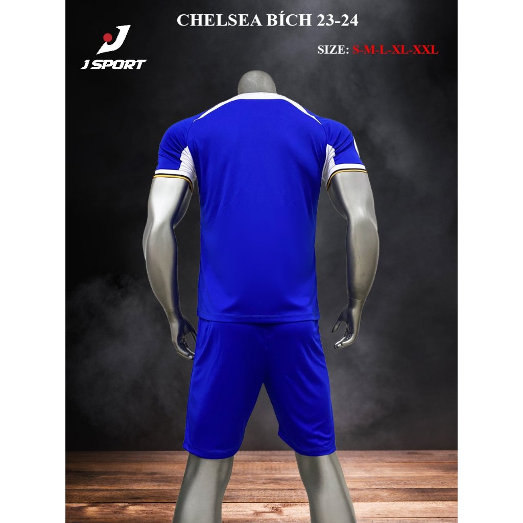 Bộ Quần Áo Bóng Đá Chelsea 2023 Logo Thêu , Thun Lạnh Cao Cấp, Không Nhăn, Không Xù Lông B3