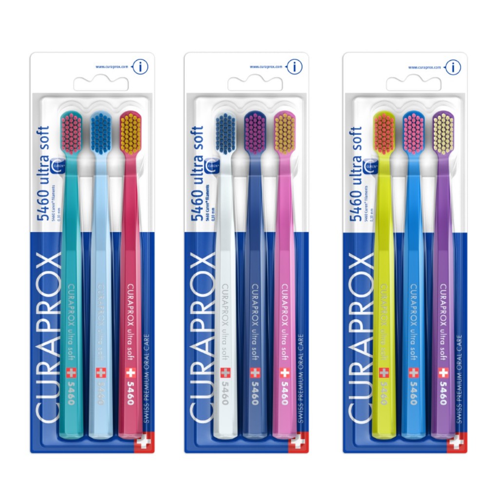 Bàn chải đánh răng siêu mềm Curaprox Cs 5460 ultra Soft Pack 3 cây