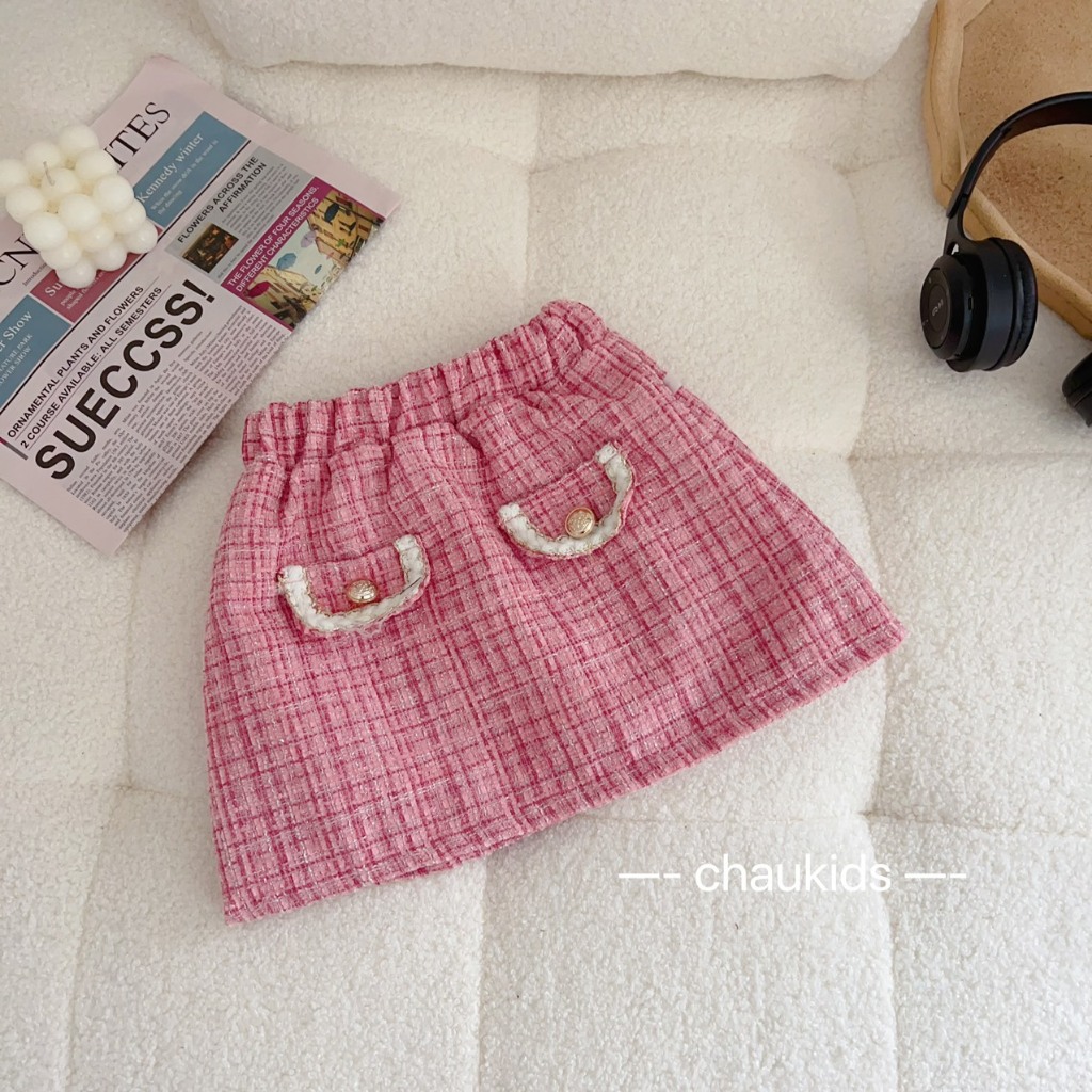 SET NHUNG ÁO DẠ BÉ GÁI XINH XẮN 8-28KG