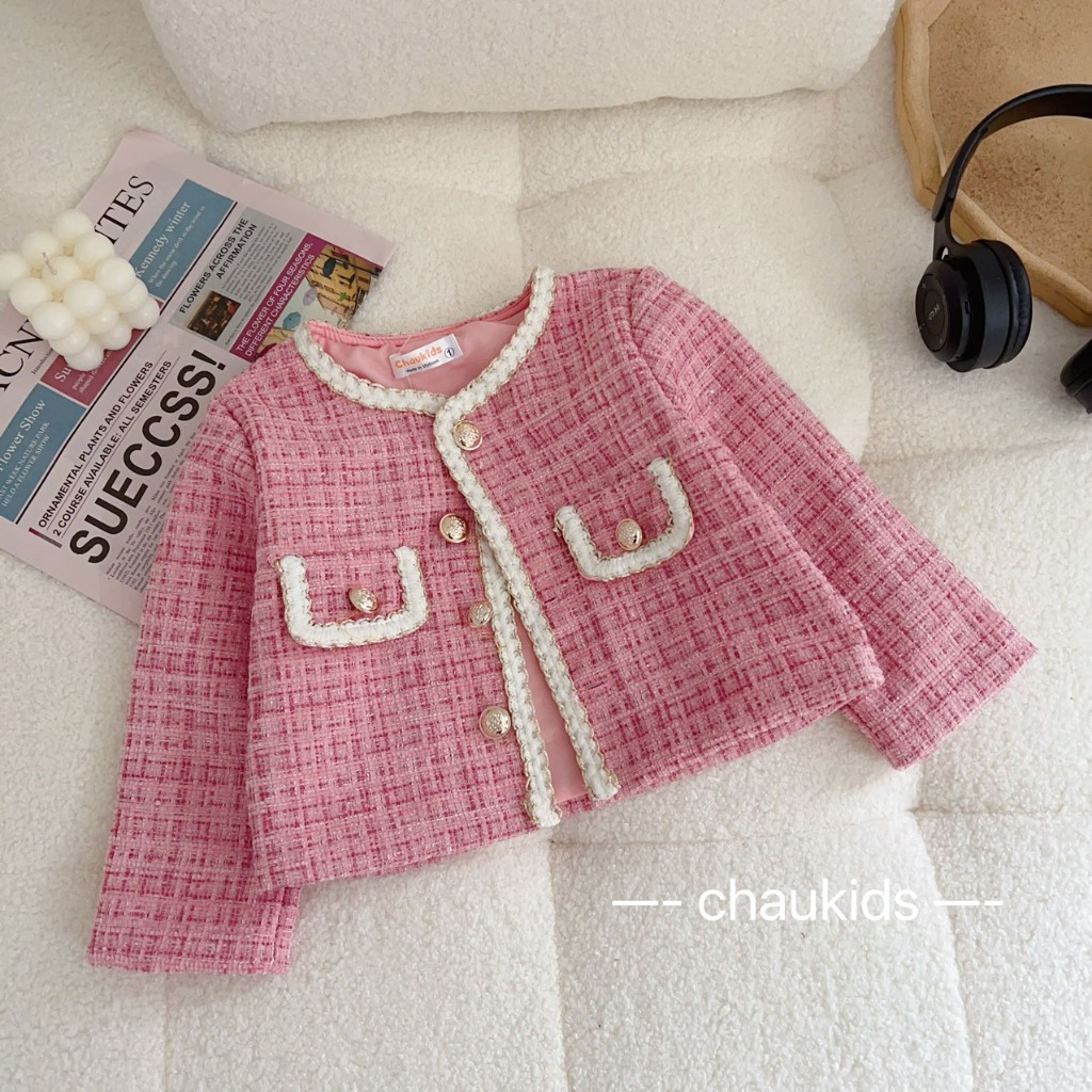 SET NHUNG ÁO DẠ BÉ GÁI XINH XẮN 8-28KG