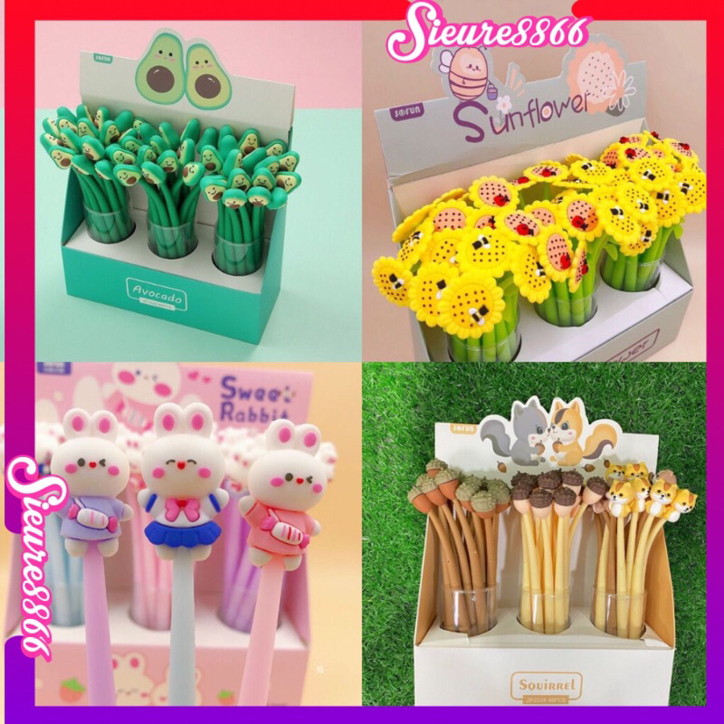 Bút HOA DẺO, Bút silicon nhiều hình đáng yêu_đồ dùng học sinh giá rẻ