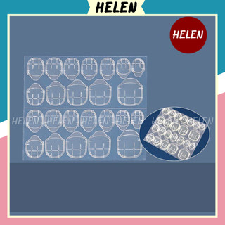 Set 24 miếng dán nail box Helen keo dán móng giả 2 mặt keo gắn móng giả silicon tiện lợi KD15