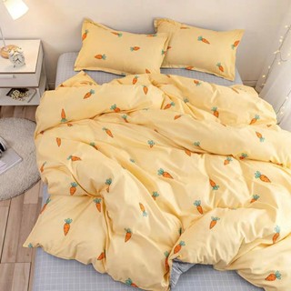 Bộ Vỏ Chăn ga gối cotton poly nhập khẩu mẫu Cà Rốt PL76