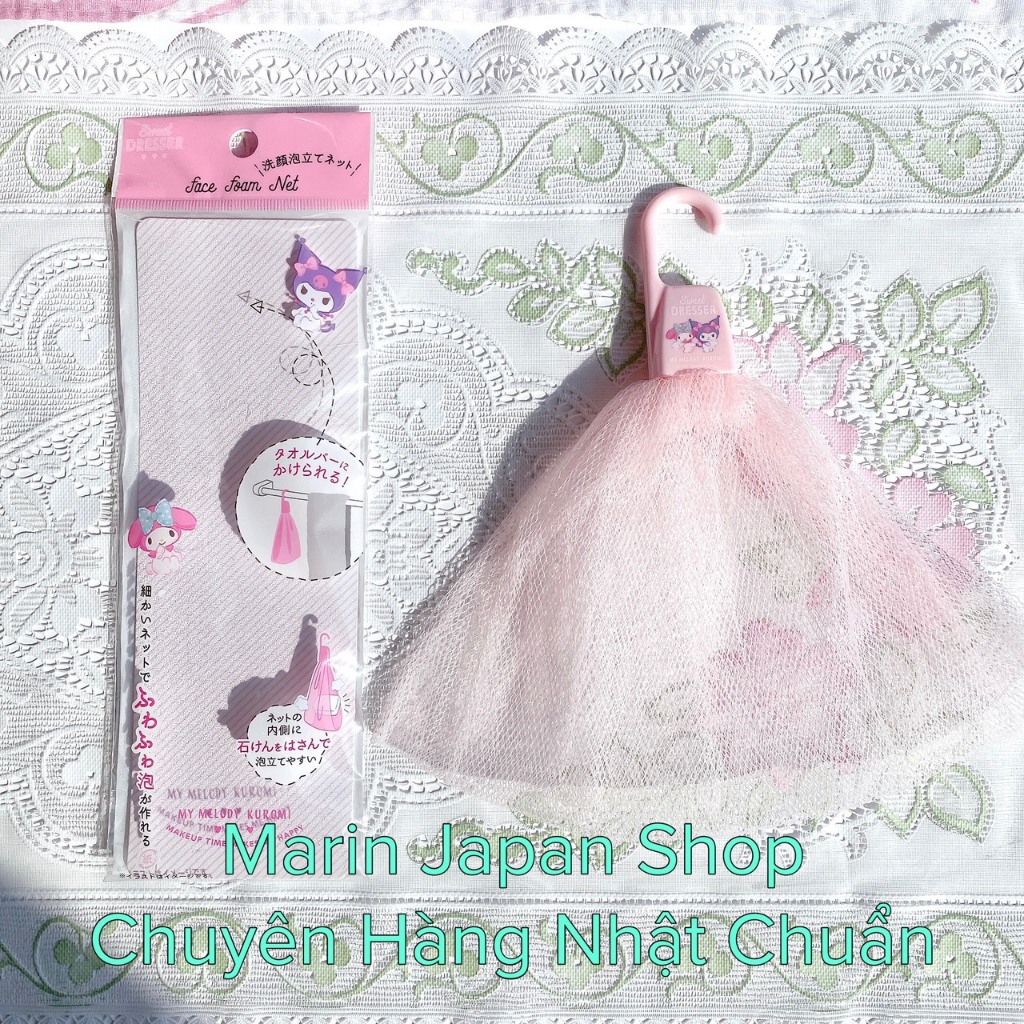 Lưới Tạo Bọt Sữa Rửa Mặt, Sữa Tắm Cute My Melody Kuromi Nhật Bản