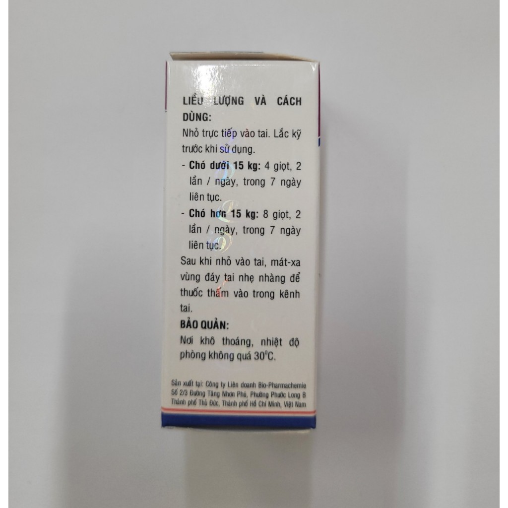 Nhỏ viêm tai cho chó mèo Bio gentazol 10ml