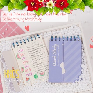 Sổ học TỪ VỰNG tiếng Anh kích thước A6 - A7, Sổ tay ghi chép từ vựng hoặc lập kế hoạch A6 - A7 HXGS
