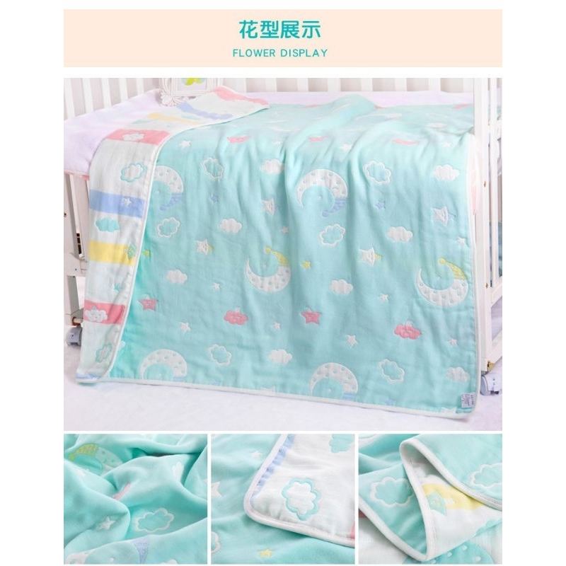Chăn xô 6 lớp Muslin 100% cotton mềm và nhẹ 2 mặt HÀNG LOẠI 1
