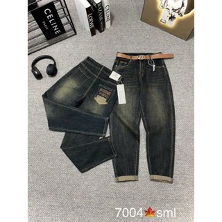   BIGSIZE 80kg  7004 Quần Jean Nữ Baggy Co Giãn Lưng Cao Thoải Mái Túi Thêu,quần bò jean nữ cạp cao 