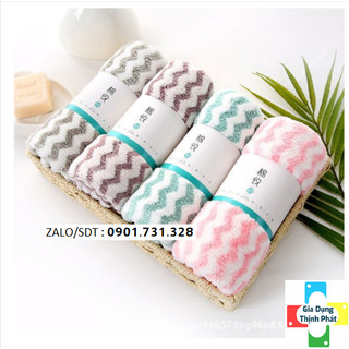 Khăn mặt lông mịn xuất Hàn SỌC KẺ siêu mềm mại 30x50cm nhiều màu