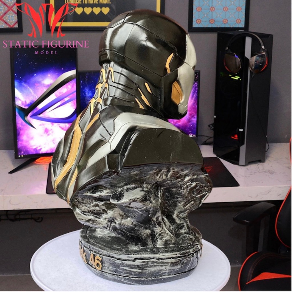 IronMan bán thân 36cm, 1,5kg mô hình tượng Tony Stark MK46 Decor phòng Gaming,bàn làm việc,quà tặng.