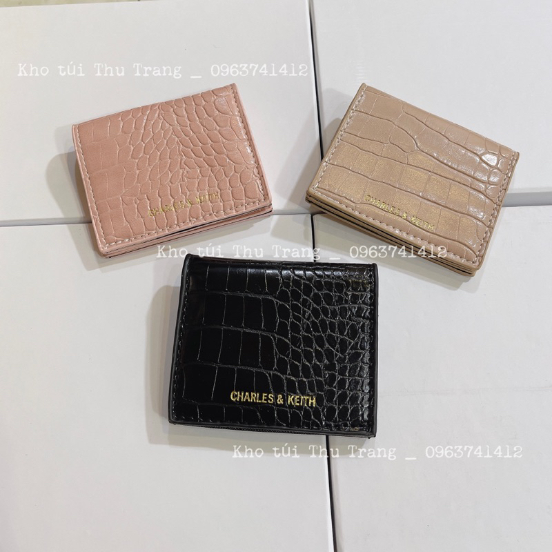 Ví cnk gập mix khoá sau nhiều ngăn