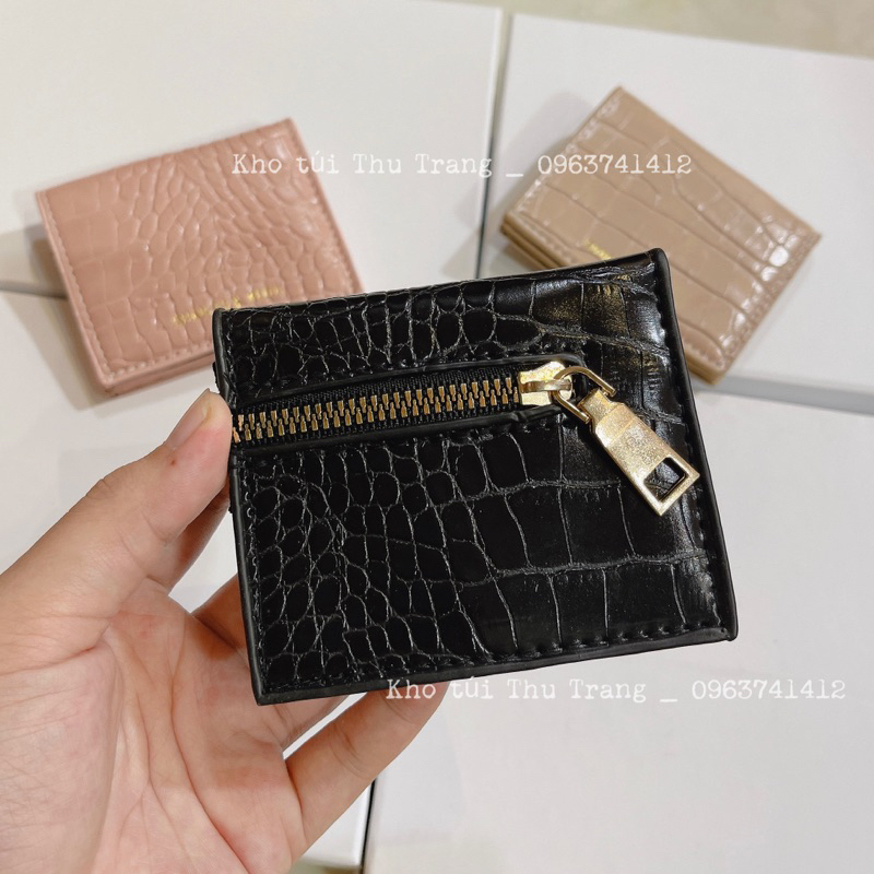 Ví cnk gập mix khoá sau nhiều ngăn