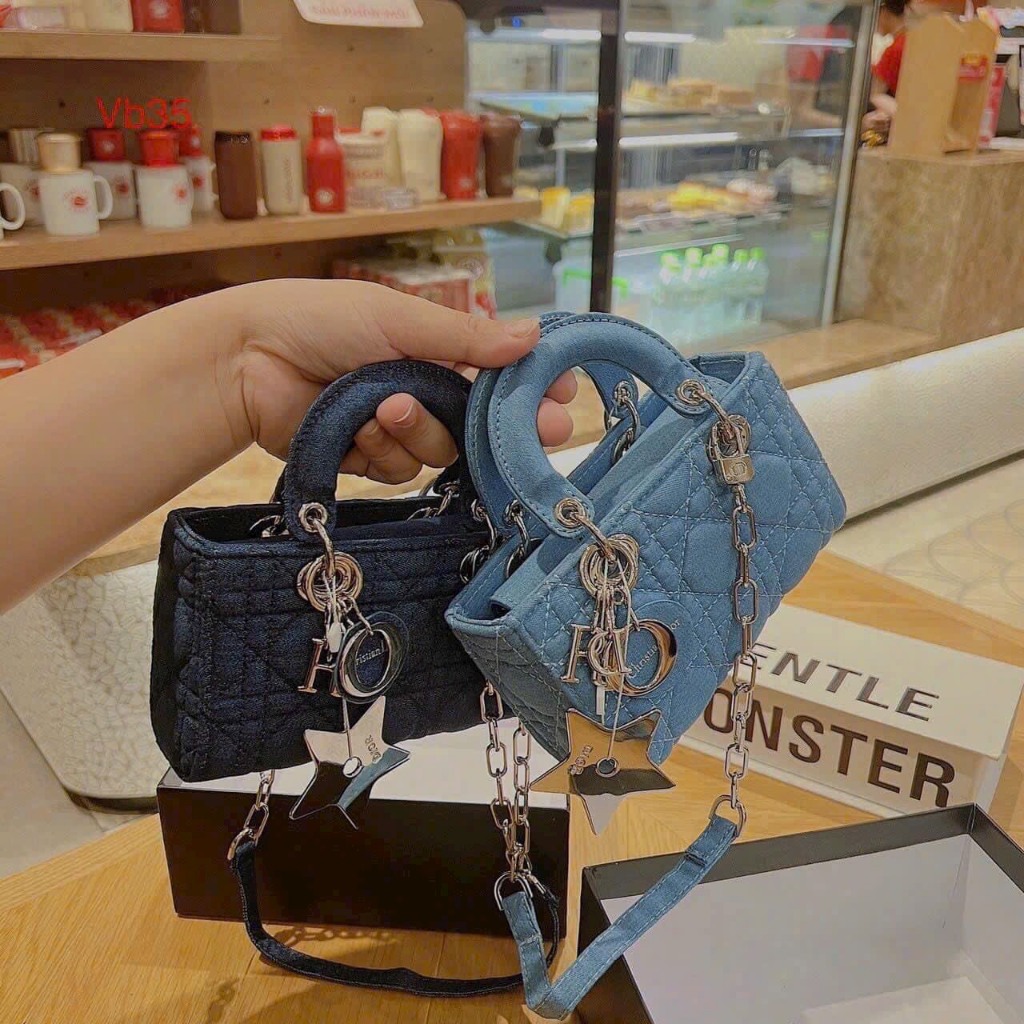 Túi Xách Nữ ĐI Ô Jean Size 17 Cm Cao Cấp Fullbox Đeo Chéo Đeo Vai Sang Chảnh