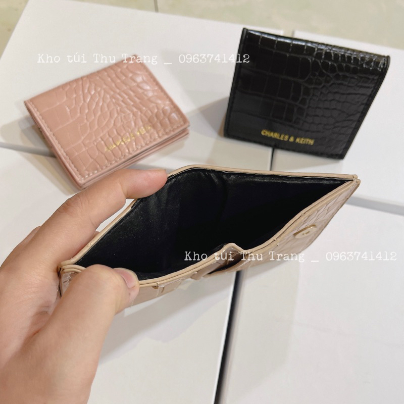 Ví cnk gập mix khoá sau nhiều ngăn