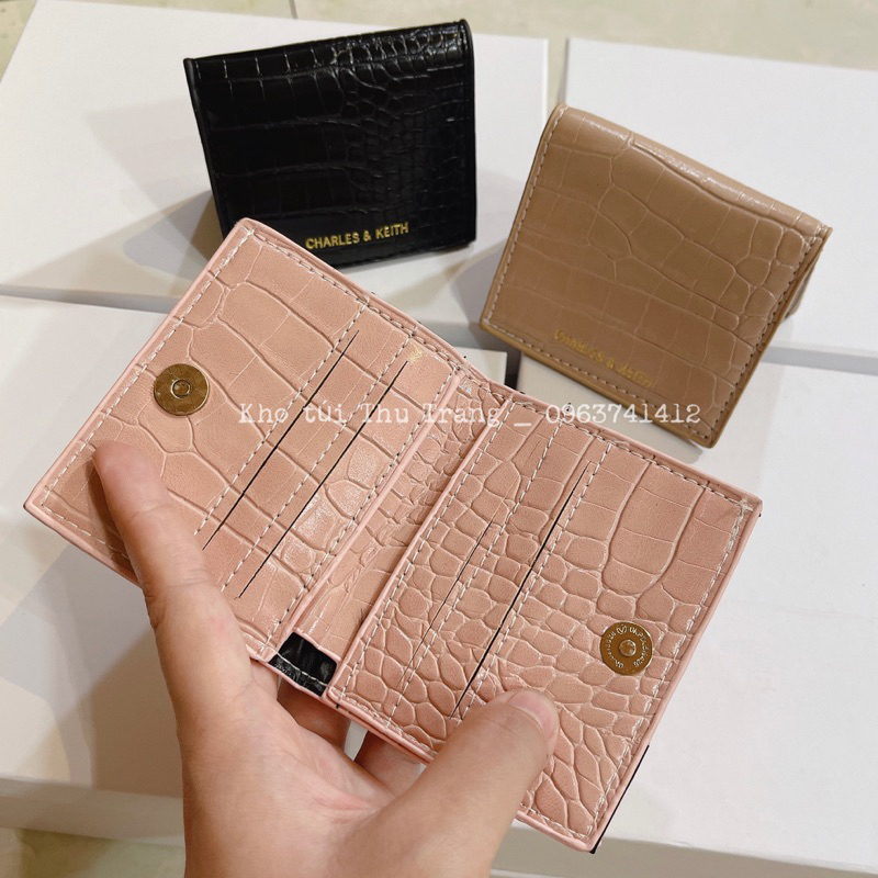 Ví cnk gập mix khoá sau nhiều ngăn