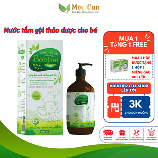 Nước tắm thảo dược cho bé Bobber, Diệt vi khuẩn, bảo vệ da, ngừa rôm xảy, mụn nhọt, lành tính với trẻ không cay mắt