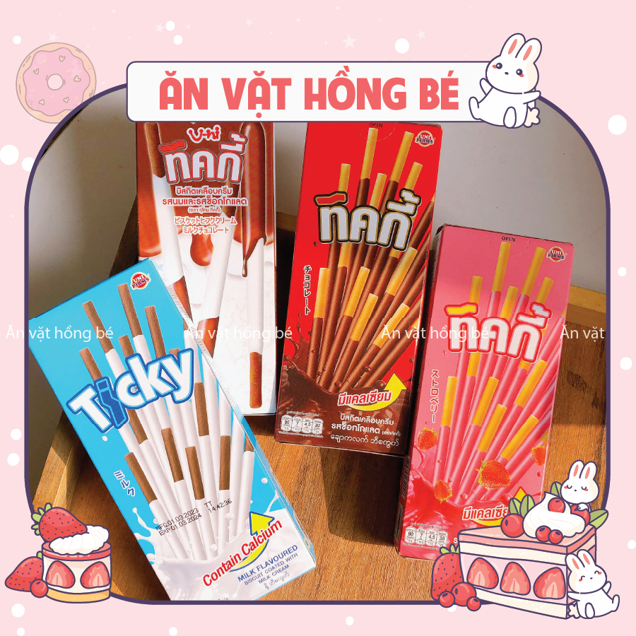 Bánh que Ticky Thái Lan đủ vị  - Ăn vặt Hồng Bé