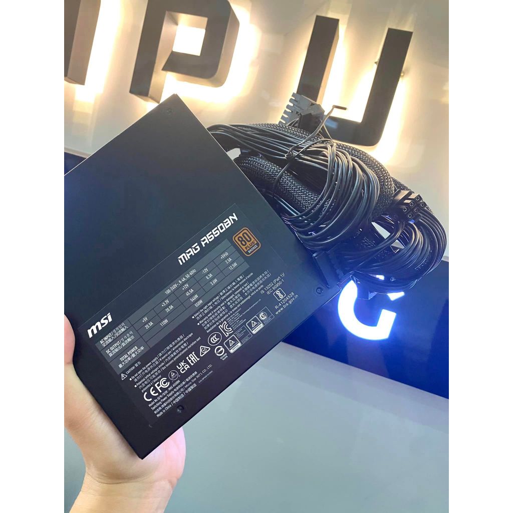 Nguồn máy tính chuẩn 80Plus MSI MAG 550W A550BN 80 Plus Bronze Chính hãng