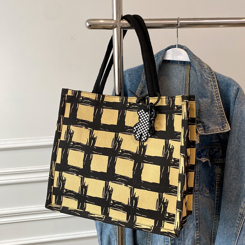 Túi tote cỡ lớn, túi vải canvas có quai đeo, dạo phố, du lịch, đa năng tiện dụng