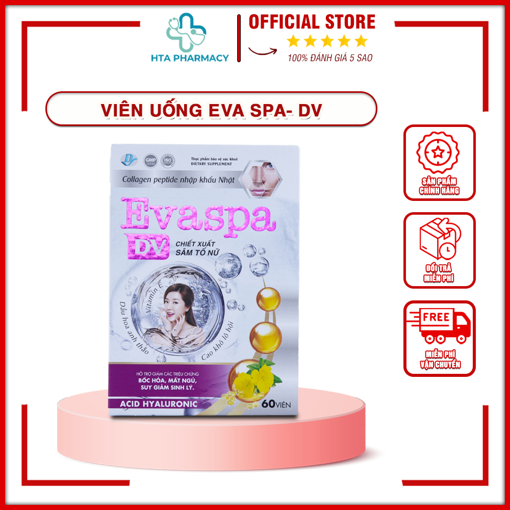Viên Uống Eva Spa- DV Giúp Cân Bằng Nội Tiết Tố, Cải Thiện Sinh Lý Nữ- Hộp 30 Viên