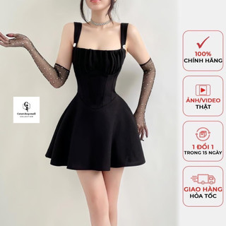 đầm 2 dây thiết kế dạ xược xoè  - CAROTSHOP