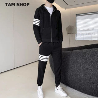 Bộ nỉ dày nam nữ mặc siêu ấm, set nỉ hoodie nam có mũ, quần áo thể thao 4 sọc thu đông cực ấm - TâmShop