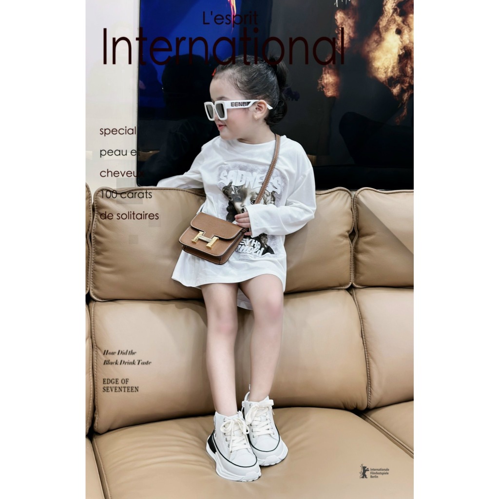 Áo thun dài tay cho bé SADNESS, áo cotton thu đông cho bé,TP KIDS,