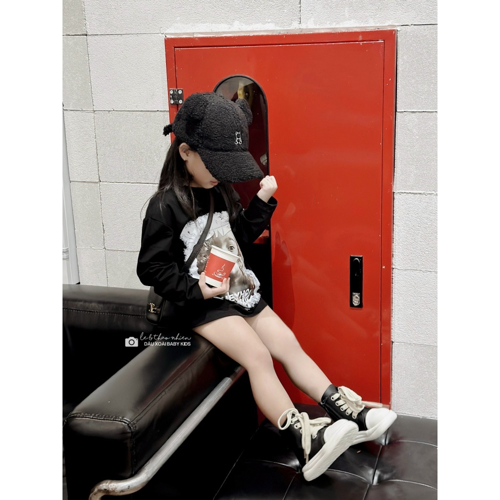 Áo thun dài tay cho bé SADNESS, áo cotton thu đông cho bé,TP KIDS,