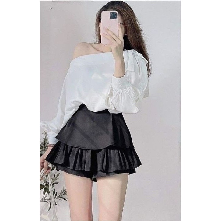 Chân váy xòe 2 tầng dáng bồng bềnh xinh xắn fullsize S,M,L