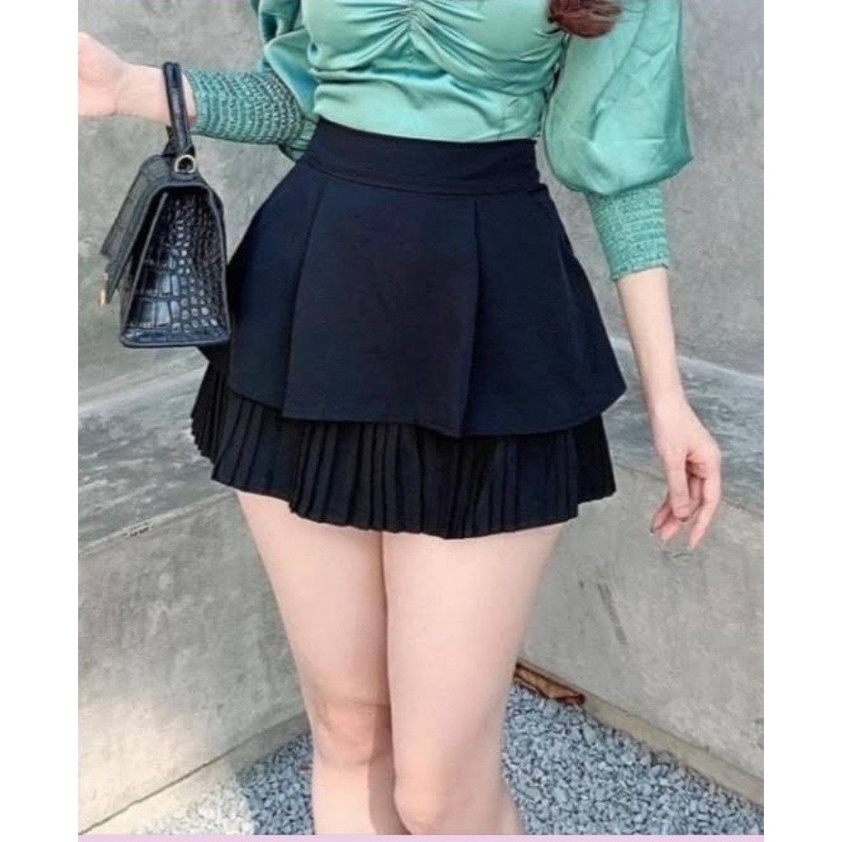 Chân váy xòe 2 tầng dáng bồng bềnh xinh xắn fullsize S,M,L