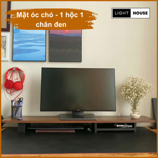 Kệ máy tính laptop dài 1m, kệ kê màn hình máy tính bằng gỗ MDF để bàn bo