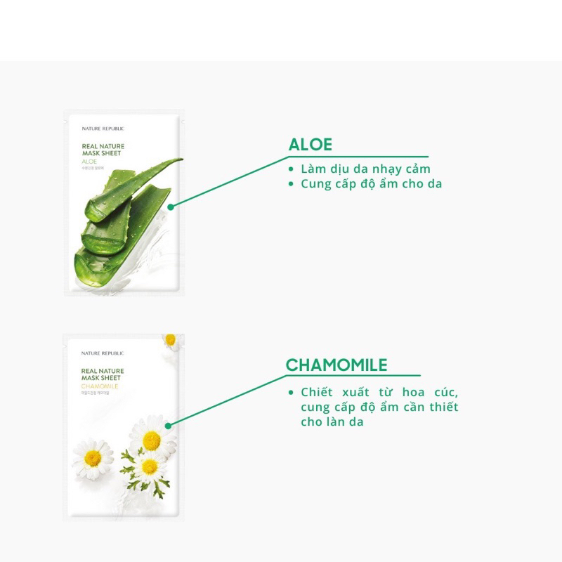 COMBO 5 Mặt Nạ Nature Republic Mẫu Mới
