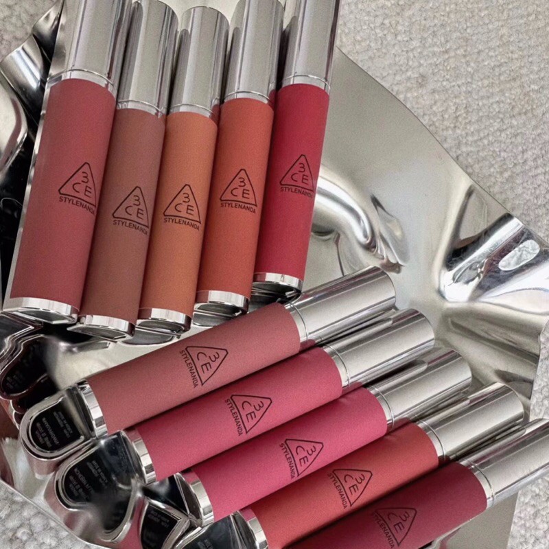 Son Kem Lì 3CE Hazy Lip Clay - 3CE Velvet Lip Tint Toilet Paper Lâu Trôi Mềm Môi Hàn Quốc Chính Hãng