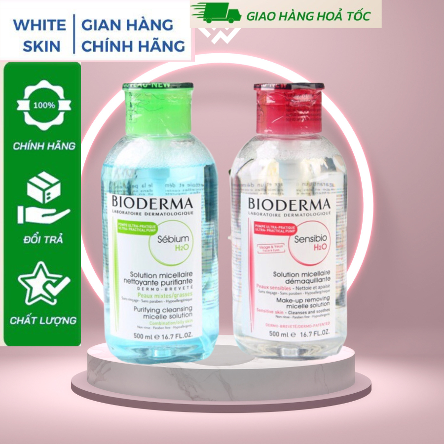 Nước tẩy trang bioderma 500ml dành cho mọi loại da chính hãng