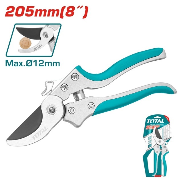 Kéo cắt tỉa cành cây 200mm TOTAL THT15308 Kích thước 8 inch Dụng cụ tỉa hàng rào cây cảnh