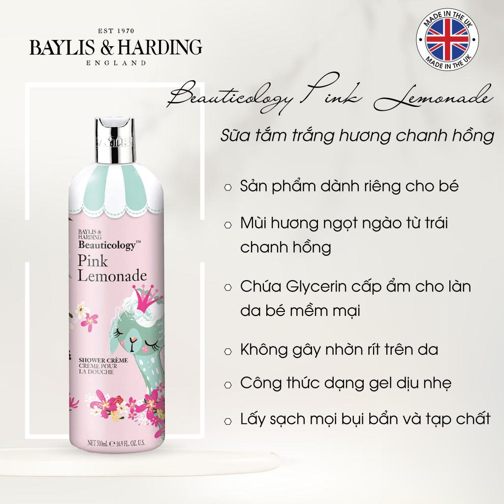 Sữa tắm cho bé Baylis & Harding Beauticology 500ml