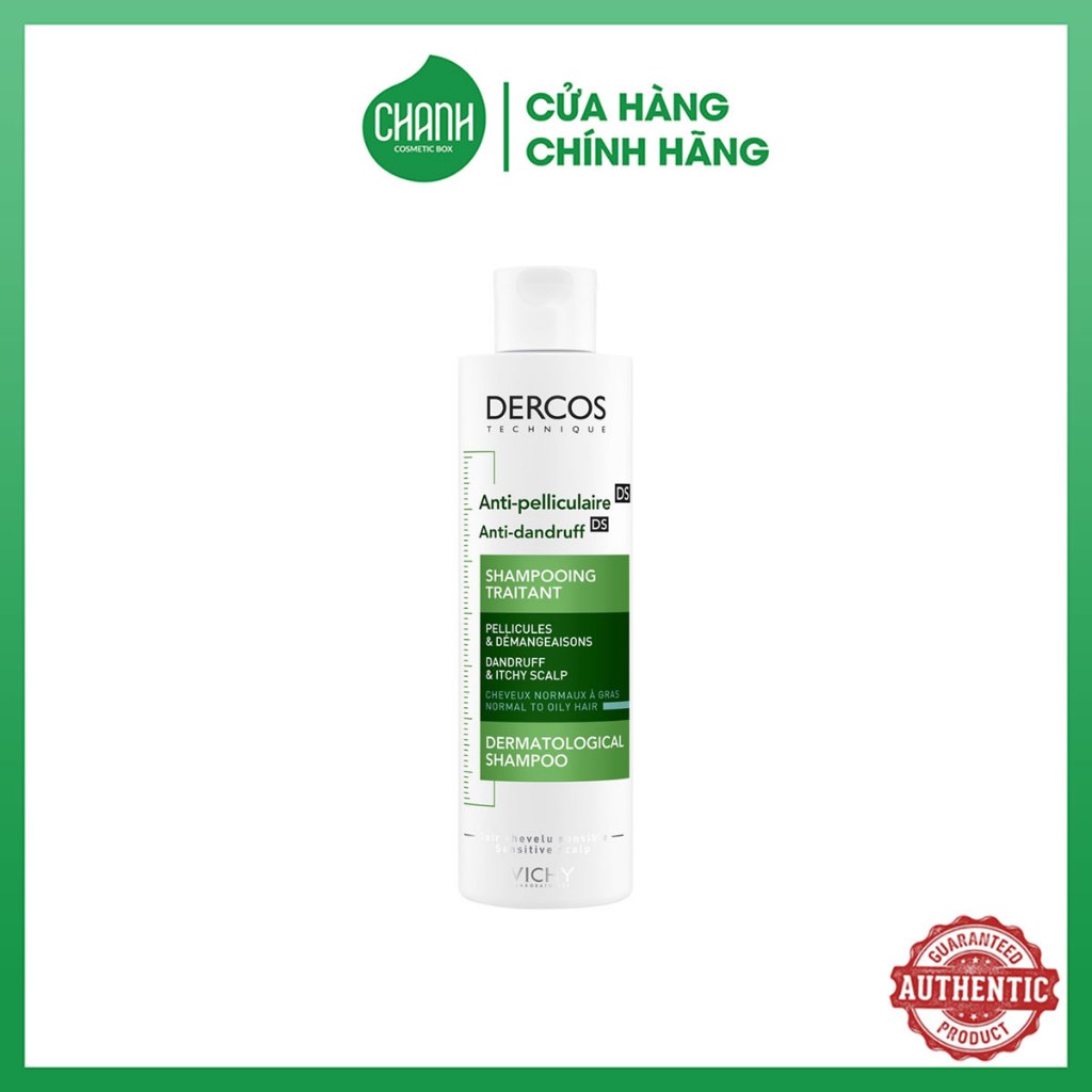 Dầu Gội Vichy Giảm Gàu Cho Da Đầu Dầu Dercos Shampoo Dandruff & Itchy Scalp 200ml
