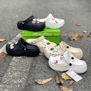  Dép Sục Crocs Baya band Clog Sục Cross Nam Nữ người lớn đế cao 5Cm siêu nhẹ đủ màu tặng kèm 12 Charm siêu dễ thương 