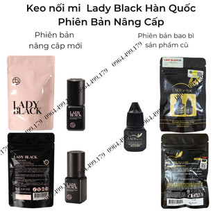 Keo nối mi Lady Black chính hãng Hàn Quốc khô 3-4s _5ml, dùng nối mi volume, classic,tạo fan_Thúy Hà
