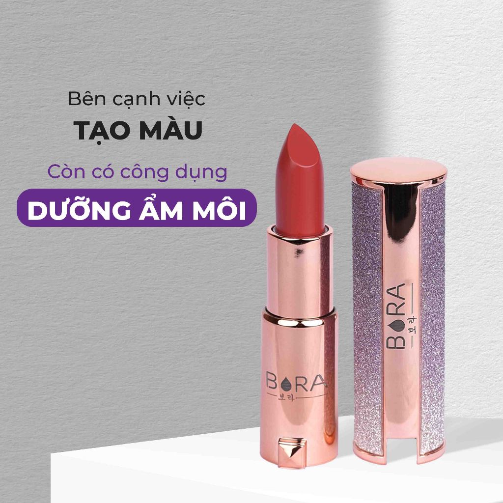 COMBO 10 Son Kem Lì Dưỡng Ẩm Bora Cao Cấp Màu Cam Đất