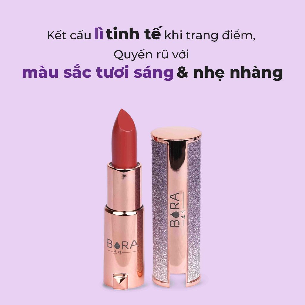 COMBO 10 Son Kem Lì Dưỡng Ẩm Bora Cao Cấp Màu Cam Đất