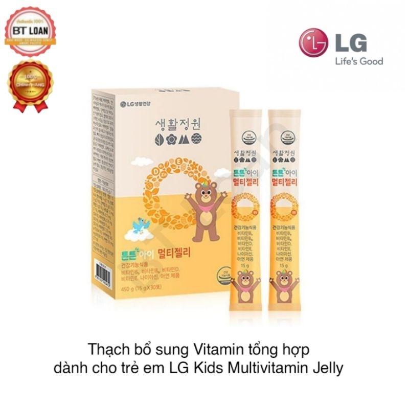 Thạch bổ sung vitamin tặng cường đề kháng và khoáng chất giúp trẻ phát triển LG Life Garden Strong Child Multi Jelly