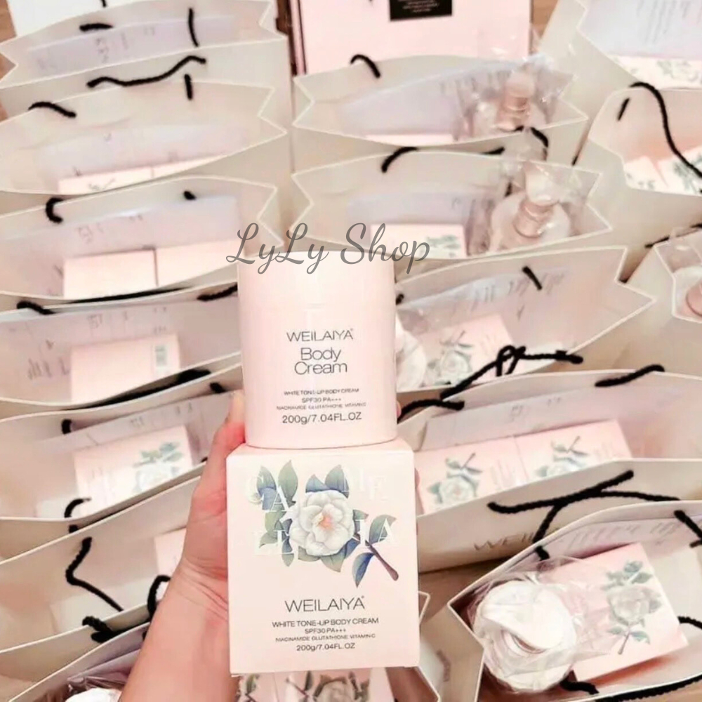 Kem Dưỡng Trắng Da Body Weilaiya, Kem dưỡng thể cấp ẩm, dưỡng trắng da toàn thân, chống nắng SPF30 PA+++ LyLyShop 200g