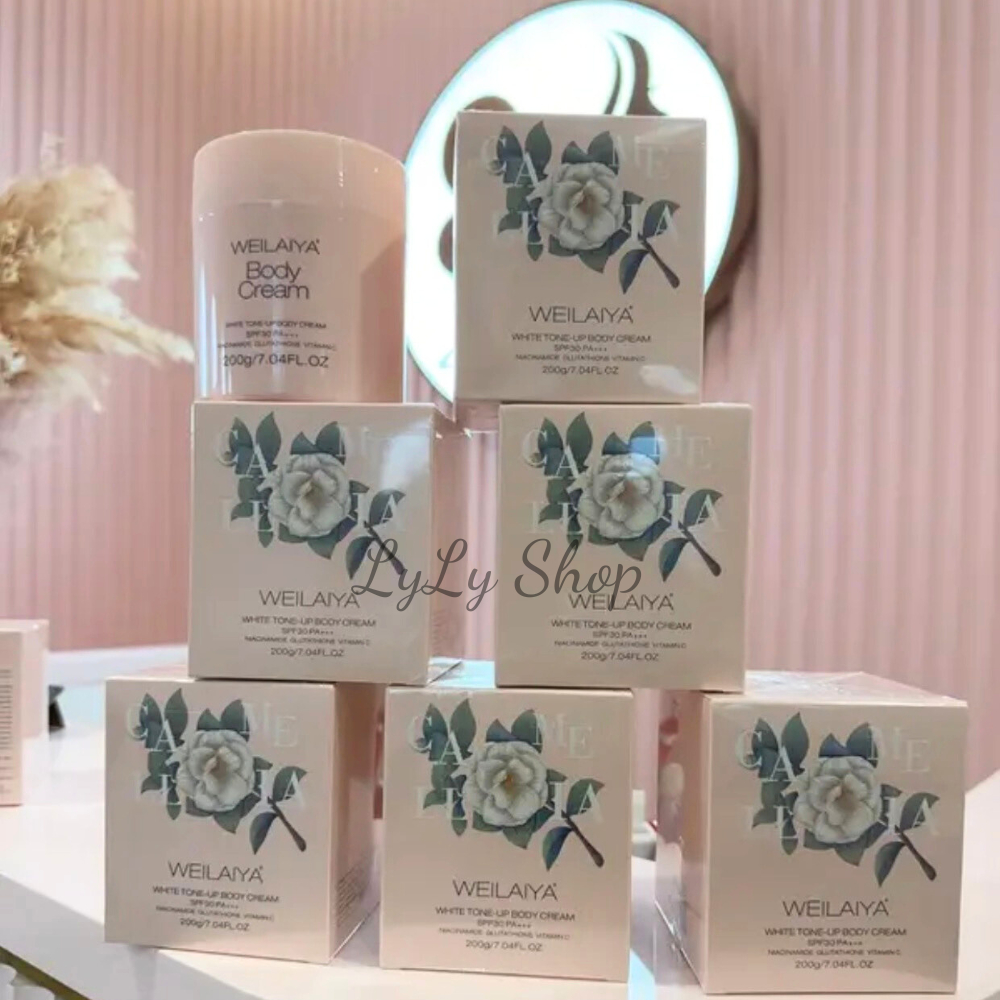 Kem Dưỡng Trắng Da Body Weilaiya, Kem dưỡng thể cấp ẩm, dưỡng trắng da toàn thân, chống nắng SPF30 PA+++ LyLyShop 200g