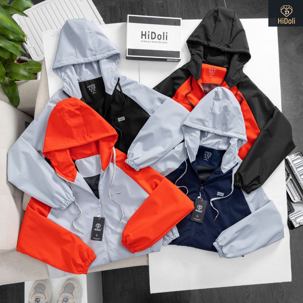 Áo khoác gió nam 2 lớp chống nước 2023 , chất gió tráng bạc, chống mưa, chống gió, ngăn tia UV tuyệt đối