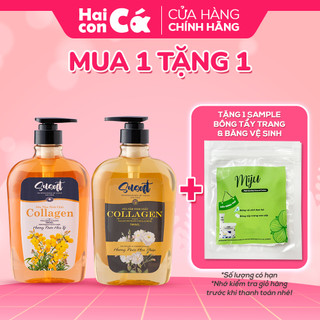 Sữa tắm tinh chất collagen hương nước hoa Pháp/ Ý Susoft - dưỡng ẩm, trắng da, lưu hương tới 6h