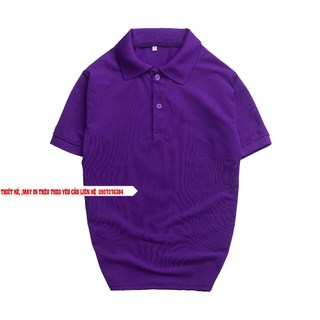 Áo thun polo tím huế la' house uniform