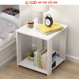 Bàn cafe mini 2 tầng đa năng gỗ mdf phủ melamin chống xước Luzi - Zp23