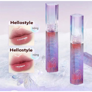 Son bóng hellostyle vỏ tím gương thủy tinh lâu trôi căng bóng